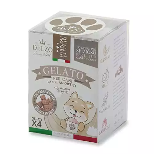 Gelato Per Cani E Gatti, Biscotti Per Cani | Preparato Per Gelato Con Vitamine A – D3 – E – 4 Gelati