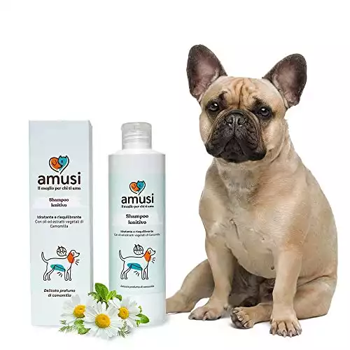 amusi Shampoo Cani Dermatite 250ml Made in Italy, Shampoo Antiprurito per Cane, Effetto Calmante per Cute Sensibile